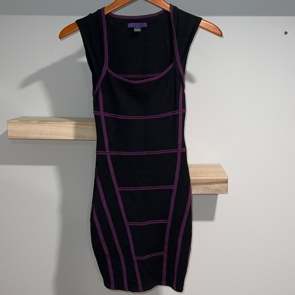 Forever 21 Dresses & Skirts - Forever 21 black and purple bodycon dress